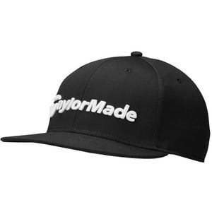 TaylorMade EvergGreen Flatbill Snapback Cap, 2024 Zwart, Zwart, Eén Maat