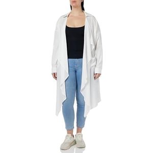 NAEMI Dames blousejack blouse, wit, XL