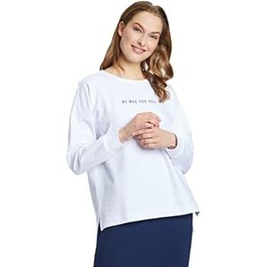 Cartoon Dames 2480/7374 sweatshirt, wit/donkerblauw, XL