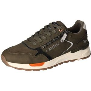 Mustang 4186-311 Herensneakers, militair, 45 EU, legergroen, 45 EU