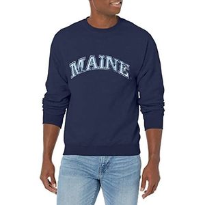 NCAA Maine Black Bears 50/50 Blended 8-Ounce Vintage Arch Crewneck Sweatshirt