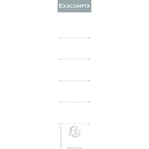 Exacompta - ref. 5358E - Set van 10 zelfklevende etiketten voor ordners met hefboom - 55 mm rug - Etiketformaat : breedte 4,5 x dikte 0,4 x hoogte 24,3 cm - Kleur wit
