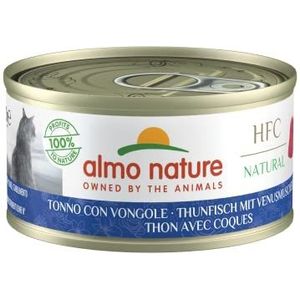 Almo Nature HFC Natuurlijke kattenvoering, tonijn met venusschelpen, 24 x 70 g