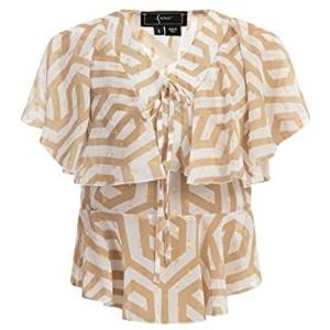 caneva Damesblouse 19527015-CA02, beige wit, S, beige wit, S
