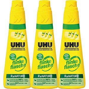 Uhu 46541-3 multifunctionele lijm Flink fles, 100 g