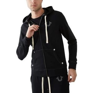 True Religion Heren Boeddha Logo Zip Hoodie met capuchon