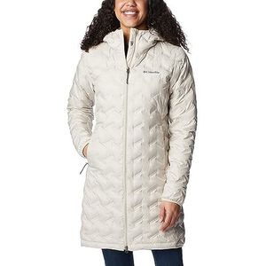 Columbia Delta Ridge lange donzen Puffer jas, donkere steen, S, Donkere Steen, S