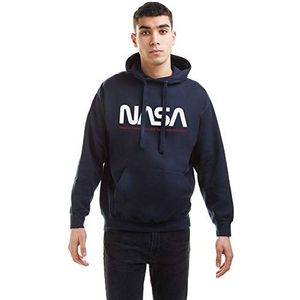 Nasa Insignia sweatshirt met capuchon voor heren, marineblauw, S