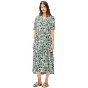 Cecil - Jurk - Balmy Khaki - Knielang - Korte Mouwen - Grafisch Patroon