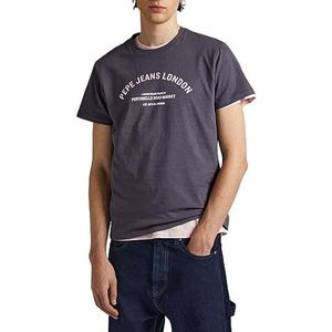 Pepe Jeans Waddon T-shirt voor heren, Grijs (Thunder), L