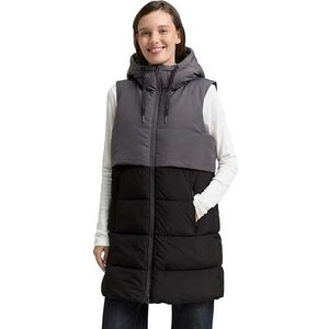 TOM TAILOR Dames 1047525 vest, 14482-Deep Black, XXL, 14482 - Deep Black, XXL