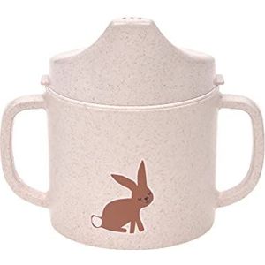 LÄSSIG Kinderen oefenbeker met handvat en afneembaar deksel 150 ml/Sippy Cup Little Forest Rabbit