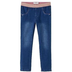 NAME IT Nmfsalli Dnmtorina SWE legging Noos broek voor meisjes, Dark Blue Denim 1, Eén maat