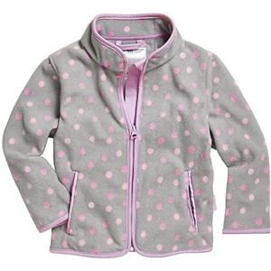 Playshoes Uniseks fleece jas met stippen, grijs, 128, Grijze stippen