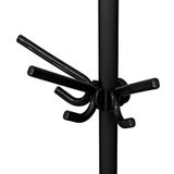 WENKO 2-delige set van 3-voudige haken Herkules, passend bij het telescoopsysteem, van stevige kunststof met elk 3 hangers, ideaal voor hoeden, sjaals of jassen, (B×H×D) 29 × 12,5 × 15 cm, zwart