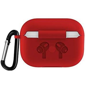 Compatibel met Apple AirPods pro siliconen schokbestendige ultradunne schattige beschermhoes anti-drop hoofdtelefoon cover voor jongens meisjes jongens (rood)
