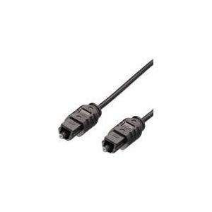 MediaRange MRCS133 Glasvezel kabel, 1,5 m, Toslink, zwart – Glasvezel kabel (1,5 m, Toslink, Toslink, mannelijk/mannelijk, zwart)