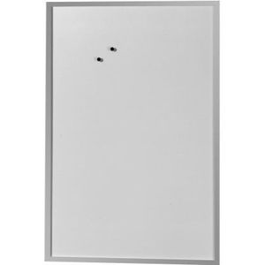 Herlitz 10524635 whiteboard en magneetbord schrijfbord 60 x 80 cm wit met houten lijst zilver
