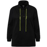 Ulla Popken - Sweatshirt - Zwart - Lange Mouwen - Losse Pasvorm