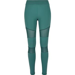 Urban Classics Dameslegging met mesh-inzetstukken, dames Tech mesh leggings verkrijgbaar in vele kleurvarianten, maten XS - 5XL, Paleleaf, 4XL
