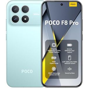 Xiaomi POCO F8 Pro, Smartphone 12+512 GB, 6.59"" 120Hz AMOLED Display, 50MP Triple Camera 60mm Telephoto, Sound by Bose, 6210mAh, Blue, Warranty 2 years, Charger Not Included