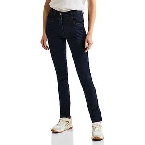 Cecil Jeansbroek Slim en High, Blauw Zwart Washed, 25W x 32L