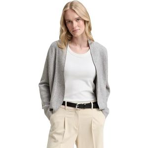 TOM TAILOR Cardigan gebreide jas voor dames, 21373 - Medium Silver Grey Melange, XXL