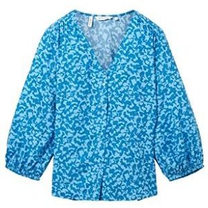 TOM TAILOR Damesblouse met patroon, 31746 - Blue Geo Design, 40