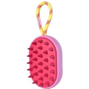Beter On the Go Rose Massaborstel voor hoofdhuid, ideaal voor peeling, haarmassageapparaat, shampoo-emulgator, scalp massageapparaat, emulsie, massage en peeling, siliconen borstelharen