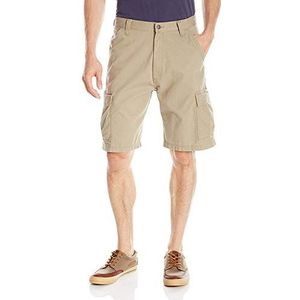 Wrangler Cargo Shorts voor heren, Britse Kaki Twill, 48 NL