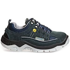 Abeba 32247 Anatom ESD lage schoen, S1P, SRC, zwart/blauw, maat 36