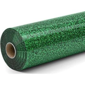 LOKLIK Groene rol vinyl glitter warmteoverdracht opstrijkbare stoffen kleding 1 st 30,5 x 90 cm, standaard