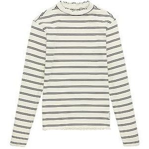 TOM TAILOR T-shirt met lange mouwen voor meisjes, 33823 - Offwhite Purple Stripe, 128 cm