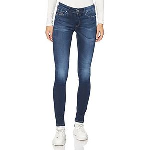 REPLAY Laserblast New Luz, dames jeans Skinny Fit, Regular Waist, stijlvolle Hyperflex Stretch jeans voor vrouwen, denim jeans, maten: 23 - 33