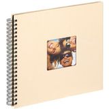 walther design fotoalbum crème 30 x 30 cm spiraalalbum met omslaguitsparing, Fun SA-110-H