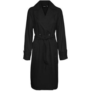 Vero Moda Vmlou Noos Trench lange damesjas, zwart, L