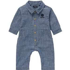Noppies Babyjongens jongens Playsuit Jebberg Long Sleeve Jumpsuit, Medium Blue Denim - P493, 80 cm