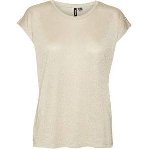 VMSARAH AVA SS TOP JRS NOOS, Silver Mink/Detail: goud Lurex, S