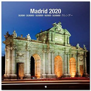 Erik® jaarkalender 2020 wandkalender 30 x 30 cm - Madrid