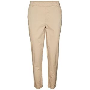 Vero Moda VMMAYRA MR Tapered Cotton Pant Broek, Irish Cream, S/32, Irish Cream, 32 NL/S/L