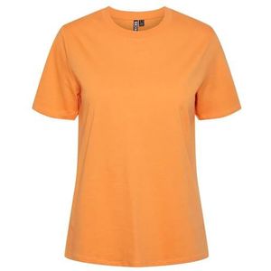 PIECES Pcria Ss Solid Tee Noos Bc T-shirt voor dames, mandarijn, L
