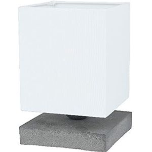 Homemania Bureaulamp Shade-vorm – bureau, nachtkastje – grijs, wit, cement, stof 21 x 13,5 x 13,5 cm