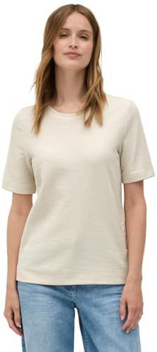 Shirt - Light Beige - Zonder Capuchon - Ronde Hals - Halve Armlengte