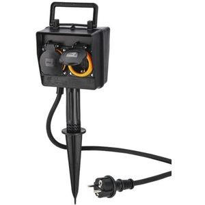 Hama - Buitencontactdoos - 2-voudig - Weerbestendig IP44 - Met Timer en Aardingspin