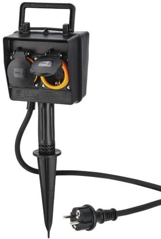 Hama - Buitencontactdoos - 2-voudig - Weerbestendig IP44 - Met Timer en Aardingspin