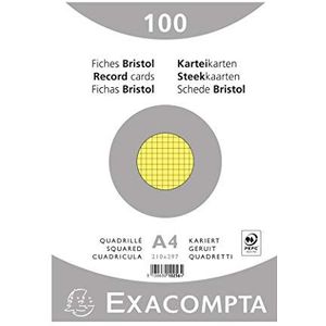 Exacompta indexkaarten DIN A4. 100 Blatt geel
