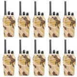 PNI - PMR R40 - Draagbare Radiostations - Camo - 10 Stuks - 0,5 W - 1200 mAh Batterijen met Oplader en Hoofdtelefoon