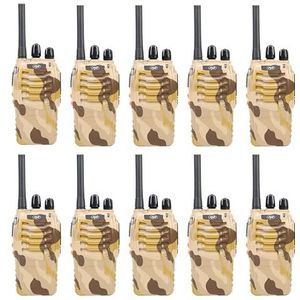 PNI - PMR R40 - Draagbare Radiostations - Camo - 10 Stuks - 0,5 W - 1200 mAh Batterijen met Oplader en Hoofdtelefoon