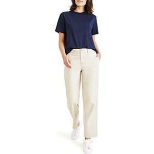 Dockers Dames High Waist Chino Straight Broek, Sahara Kaki, 32