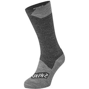SealSkinz Walking Thin Mid Calcetines, Hombre, Negro/Gris Marl, S